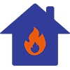 heating symbol on home