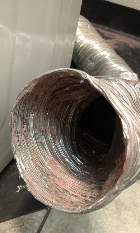 Dirty aluminum air dryer duct Pensacola